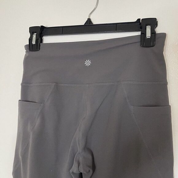 ATHLETA High rise salutation pink and gray athletica workout leggings size Small - Picture 4 of 6